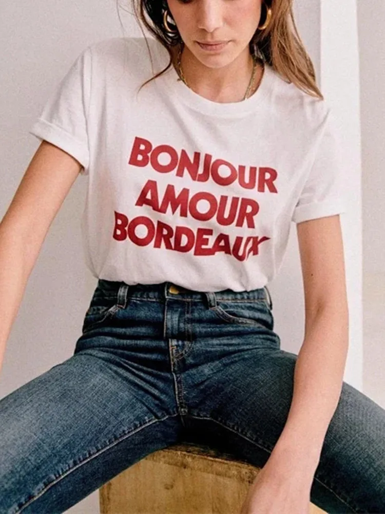 Women Letters Print O-Neck T-Shirt 2022 Summer New Ladies Short Sleeve Tee Tops All-Match Casual T Shirts
Women Letters Print O-Neck T-Shirt 2022 Summer New Ladies Short Sleeve Tee Tops All-Match Casual T Shirts
