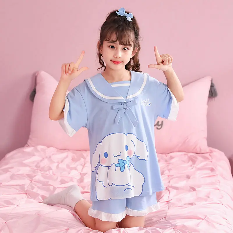 Hello Kitty Cinnamoroll Anime Sanrio Kawaii Indoor Nightwear Summer Cute My Melody Kuromi Short Sleeve Clothing Pajamas Kids Toy
Hello Kitty Cinnamoroll Anime Sanrio Kawaii Indoor Nightwear Summer Cute My Melody Kuromi Short Sleeve Clothing Pajamas Kids Toy