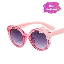 2024 Lovely Cat Eye Children Sunglasses Personality Bowknot Sun Glasses Kids Cute Baby Eyewear Trend Girls Boy Eyeglasses