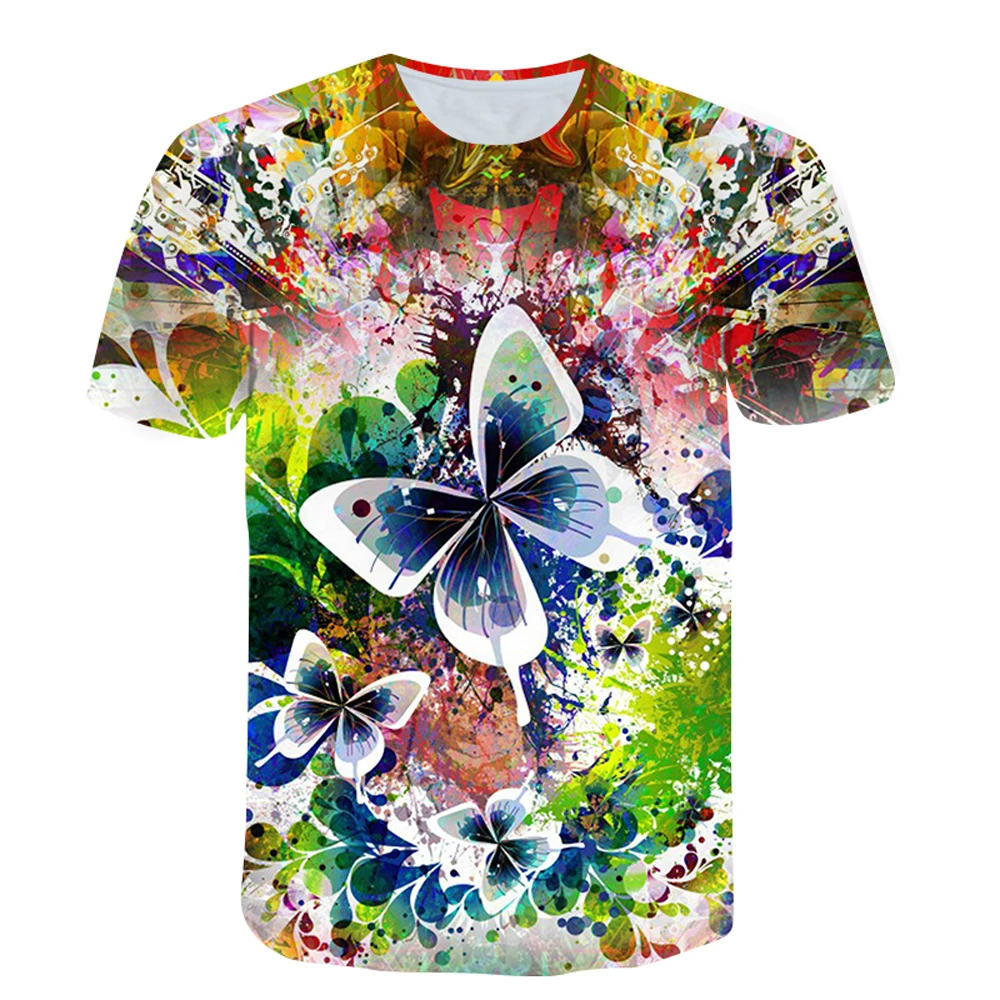 Summer New Fashion Men's T-Shirt Butterfly Flower 3D Printing Personality Hip Hop Short Sleeve Shirt 2022 New
Summer New Fashion Men's T-Shirt Butterfly Flower 3D Printing Personality Hip Hop Short Sleeve Shirt 2022 New