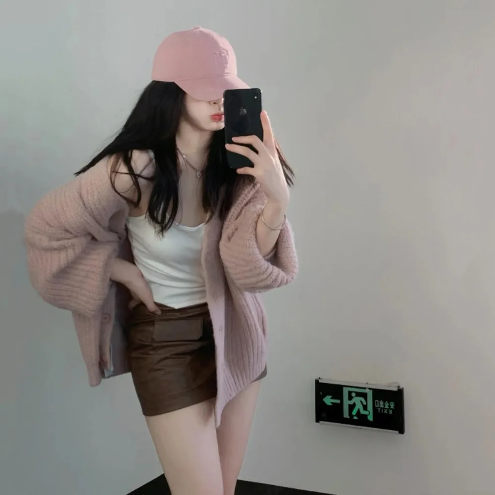 Sweet sweater women's autumn and winter coat lazy single-breasted knit cardigan coat
Sweet sweater women's autumn and winter coat lazy single-breasted knit cardigan coat