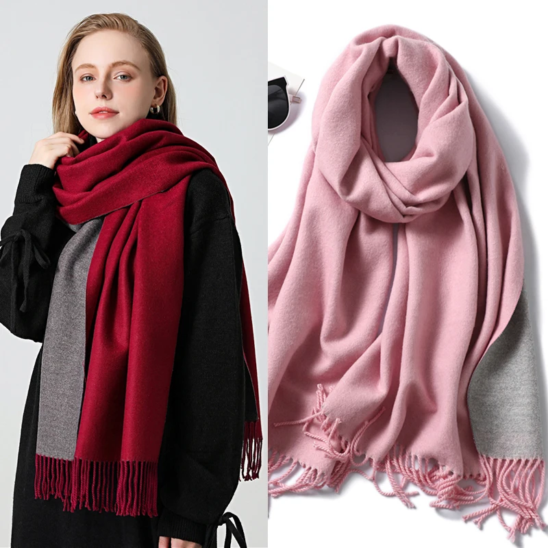 Thick Winter Cashmere Shawl for Women Solid Double Side Pashmina Warm Blanket with Tassel Foulard Fashion Bufanda Scarves 2022
Thick Winter Cashmere Shawl for Women Solid Double Side Pashmina Warm Blanket with Tassel Foulard Fashion Bufanda Scarves 2022