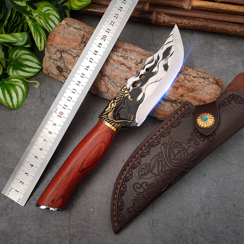 Hand Forged Cleaver Knife Of Chef Knives 4-inch Stainless Steel Butcher Knife Wood Handle Dragon Head Kitchen Knives Boning Tool
Hand Forged Cleaver Knife Of Chef Knives 4-inch Stainless Steel Butcher Knife Wood Handle Dragon Head Kitchen Knives Boning Tool