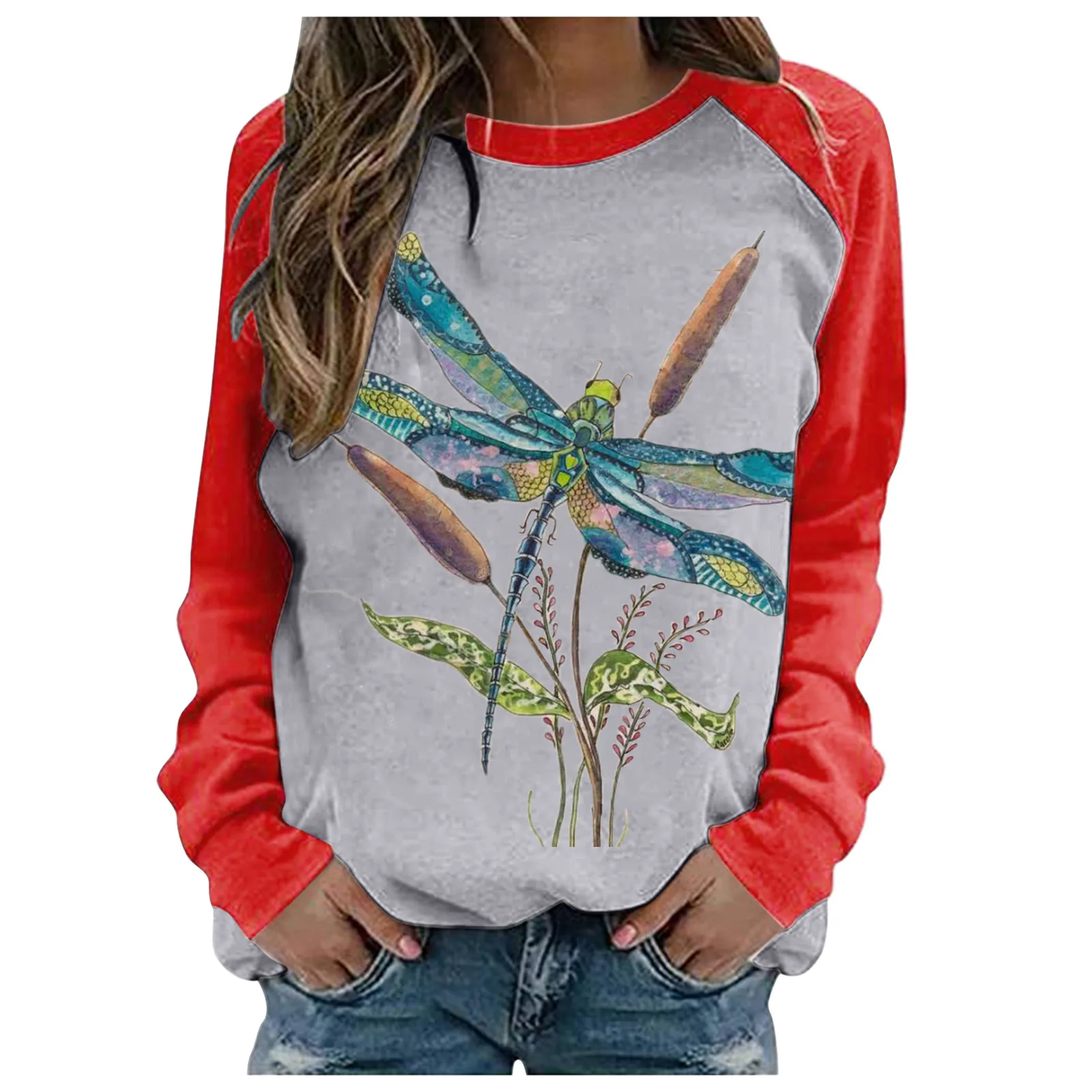 Women Shirts Long Raglan Printing Sleeve Casual Tops Blouse Women's Blouse Womens Western Shirt
Women Shirts Long Raglan Printing Sleeve Casual Tops Blouse Women's Blouse Womens Western Shirt
