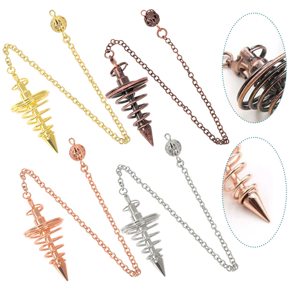 Exploration Metal Pendulum Spiral Cone Exploration Spirit Rod Multiple Functions Metal For Magnetic Sensors Divination Tools
Exploration Metal Pendulum Spiral Cone Exploration Spirit Rod Multiple Functions Metal For Magnetic Sensors Divination Tools