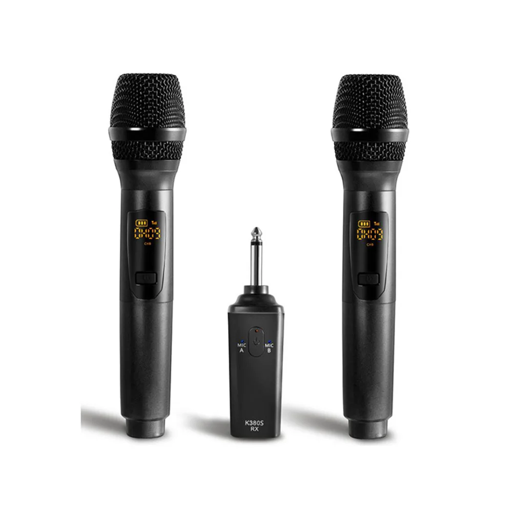 2PCS Wireless Microphone With Rechargeable Receiver Handheld Mic UHF Dynamic Karaoke Family Entertainment Mic
2PCS Wireless Microphone With Rechargeable Receiver Handheld Mic UHF Dynamic Karaoke Family Entertainment Mic