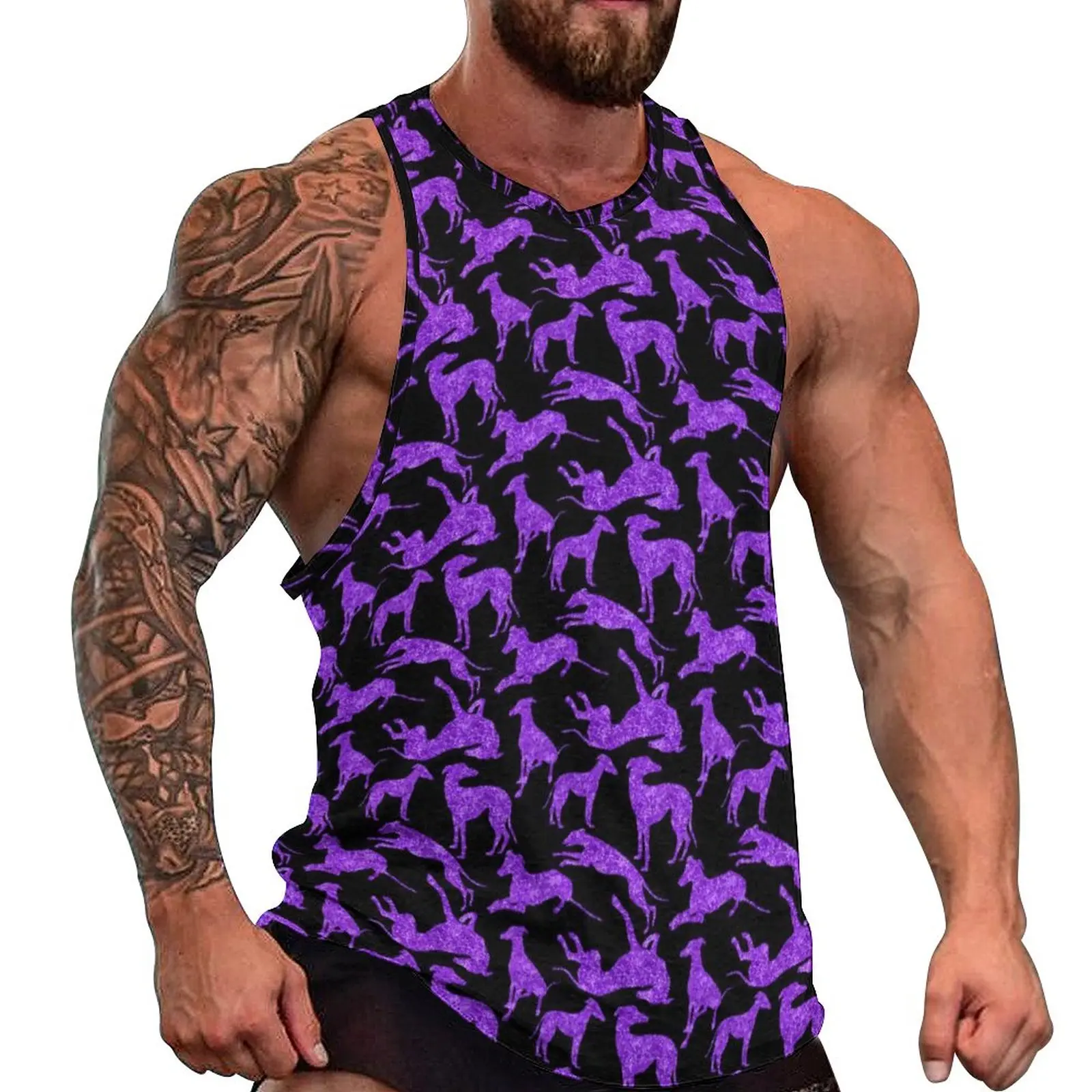 Purple Animal Silhouette Tank Top Mens Greyhounds Print Streetwear Tops Summer Gym Graphic Sleeveless Shirts 3XL 4XL 5XL
Purple Animal Silhouette Tank Top Mens Greyhounds Print Streetwear Tops Summer Gym Graphic Sleeveless Shirts 3XL 4XL 5XL