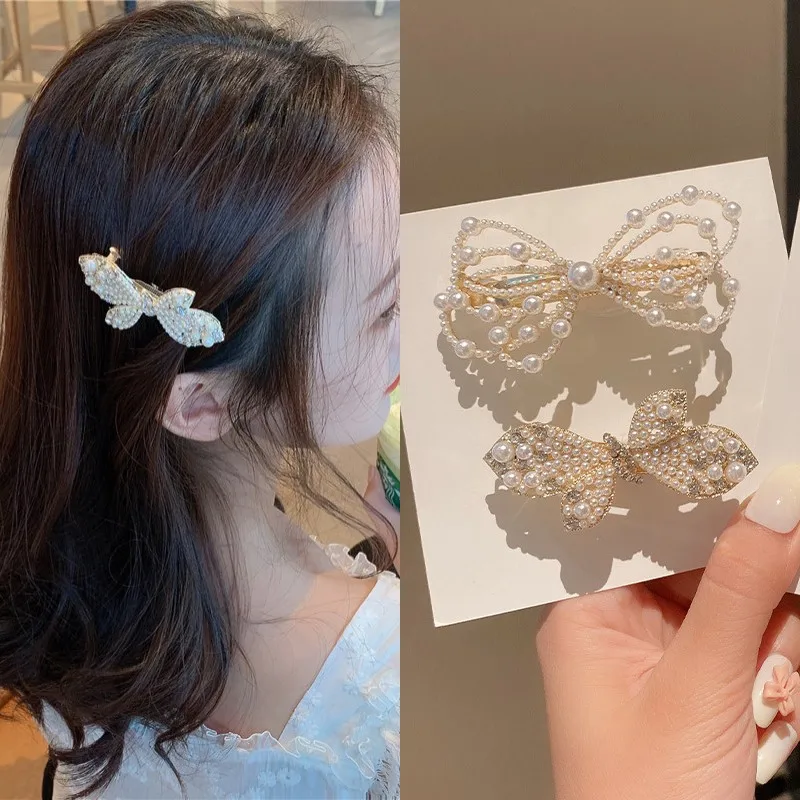 Women Elegant Pearl Hair Clips Back Head Clip Girls Diamond Butterfly Hair Pins Fashion Korean Hair Styling Accessories 4 Styles
Women Elegant Pearl Hair Clips Back Head Clip Girls Diamond Butterfly Hair Pins Fashion Korean Hair Styling Accessories 4 Styles