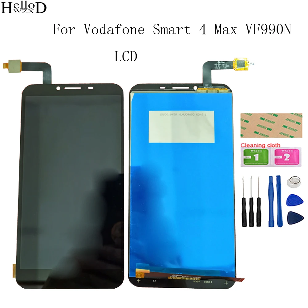 LCD Display For Vodafone Smart 4 Max VF990N With Touch Screen Digitizer Replacement LCD Touch Screen Parts Assembly Tools
LCD Display For Vodafone Smart 4 Max VF990N With Touch Screen Digitizer Replacement LCD Touch Screen Parts Assembly Tools