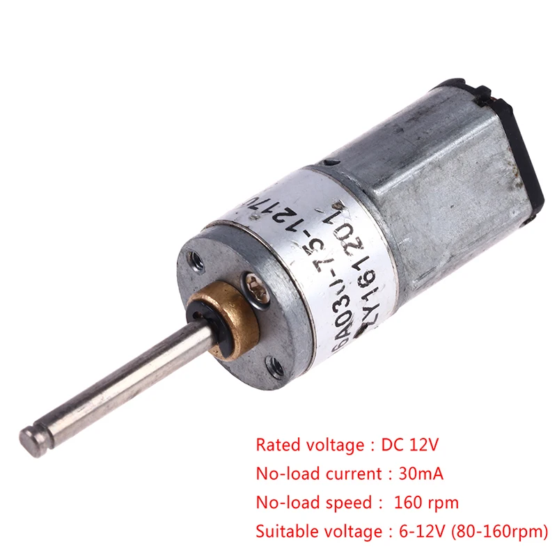 DC6-12V DC Geared Motor 030 Forward and Reverse Motor Gear Reducer with Brushed Permanent Magnet Reduction Motor 160RPM
DC6-12V DC Geared Motor 030 Forward and Reverse Motor Gear Reducer with Brushed Permanent Magnet Reduction Motor 160RPM
