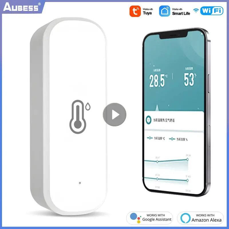 Tuya WiFi Smart Temperature And Humidity Sensor SmartLife APP Remote Monitor Smart Home Thermometer Work With Alexa Google Home
Tuya WiFi Smart Temperature And Humidity Sensor SmartLife APP Remote Monitor Smart Home Thermometer Work With Alexa Google Home