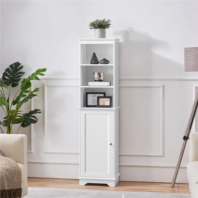 SMILE MART Wooden Slim Bathroom Floor Cabinet for Small Space, White bathroom cabinet storage cabinet
SMILE MART Wooden Slim Bathroom Floor Cabinet for Small Space, White bathroom cabinet storage cabinet
