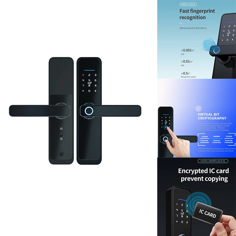 Wifi Biometric Fingerprint Smart Door Lock Electronic Password Rfid Card, Digital Password Fingerprint Lock
Wifi Biometric Fingerprint Smart Door Lock Electronic Password Rfid Card, Digital Password Fingerprint Lock