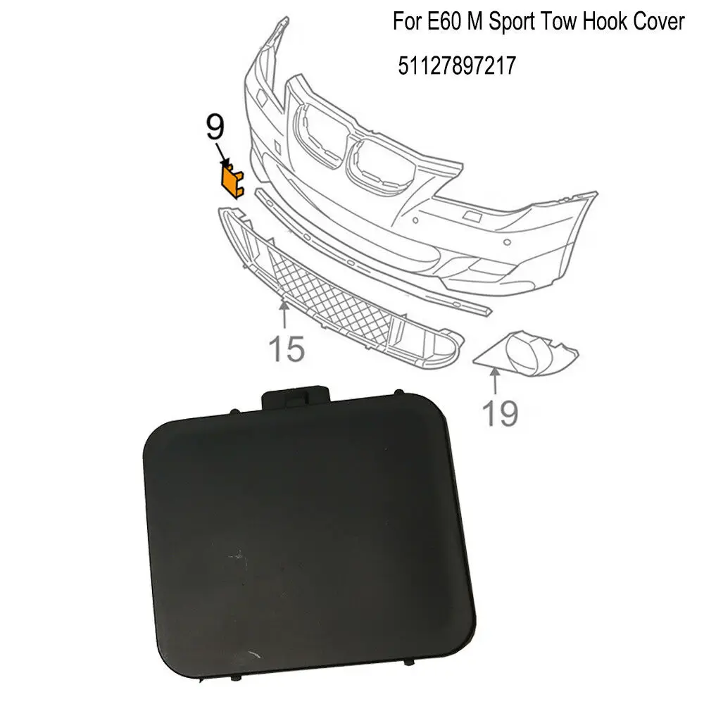 Car Front Bumper Tow Hook Cover Cap 51117897210,51117896585,11460915 For BMW E60 M Sport (2003-2010)auto Accessories
Car Front Bumper Tow Hook Cover Cap 51117897210,51117896585,11460915 For BMW E60 M Sport (2003-2010)auto Accessories