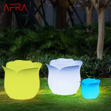 AFRA Modern Flower Landscape Lamp USB Electric Creative Lawn Light LED Remote Control Waterproof IP65 for Hotel Garden