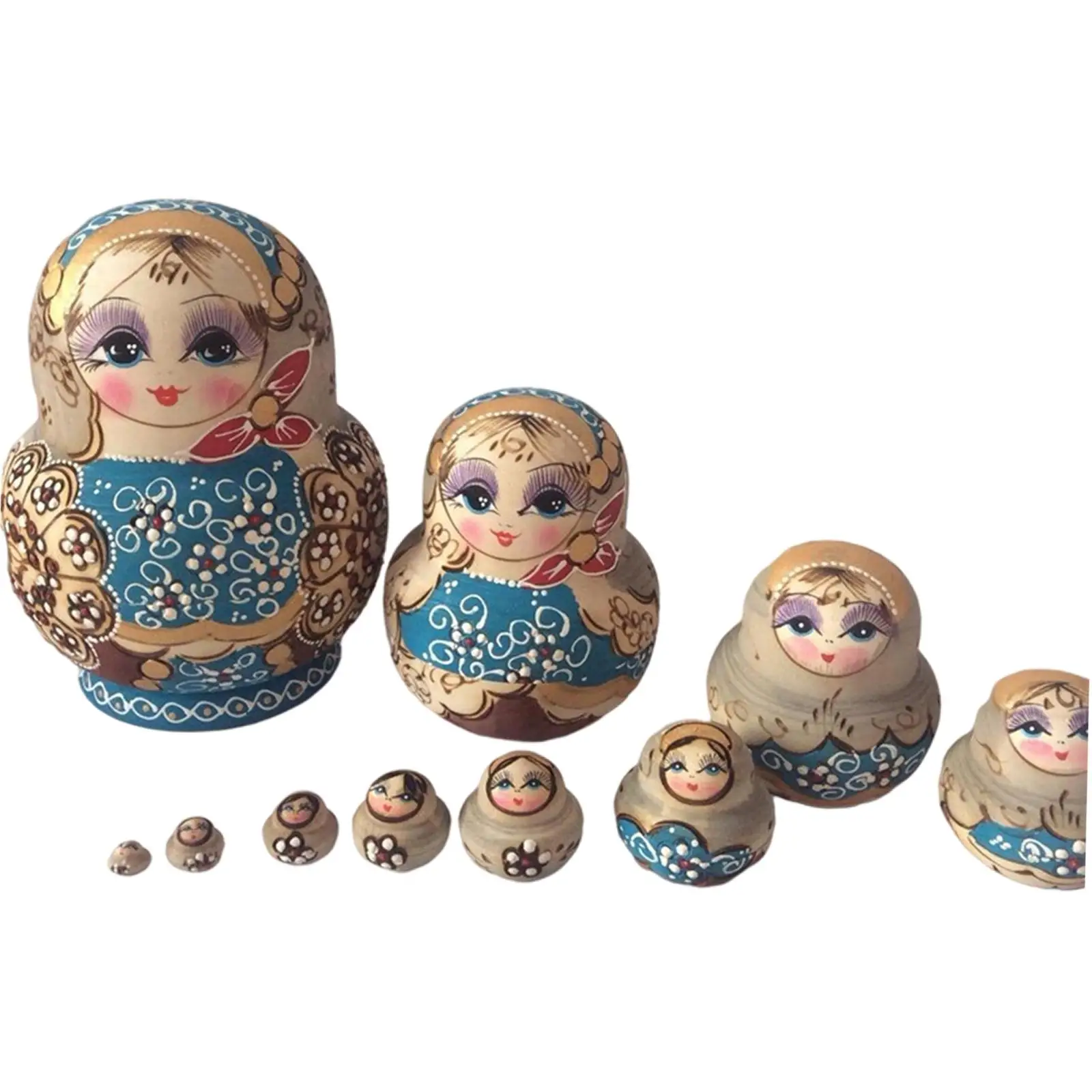 10 Pieces Russian Nesting Dolls Handmade Wood Stacking Nested Matryoshka Dolls for Children Mother's Day Home Room Decoration
10 Pieces Russian Nesting Dolls Handmade Wood Stacking Nested Matryoshka Dolls for Children Mother's Day Home Room Decoration