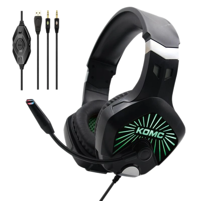 KOMC Led Light Wired Gamer Headphones With Microphone For Ps4 Computer Bass Stereo Pc Gaming Headset
KOMC Led Light Wired Gamer Headphones With Microphone For Ps4 Computer Bass Stereo Pc Gaming Headset