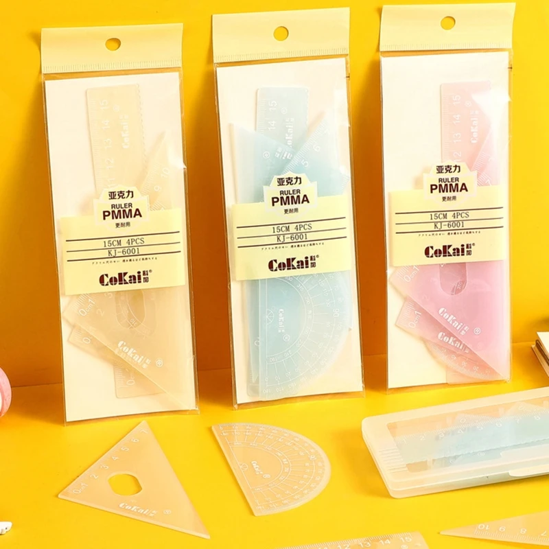 4 шт., пластиковая линейка для детей 
4 шт., пластиковая линейка для детей