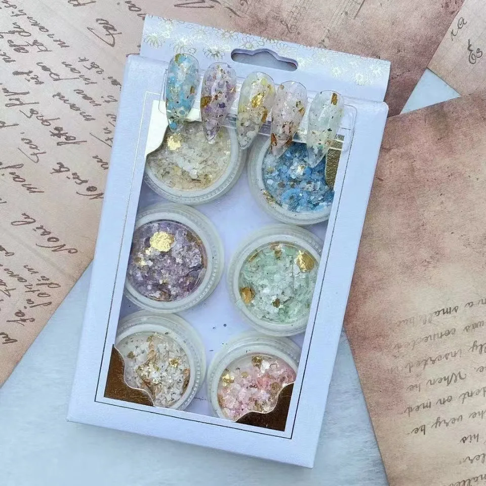 6colors Marshmallow Powder Marble Stone Nail Glitter Sugar Powder Nail Powder Dust Sequins Manicure Nail Art 3D Decorations
6colors Marshmallow Powder Marble Stone Nail Glitter Sugar Powder Nail Powder Dust Sequins Manicure Nail Art 3D Decorations