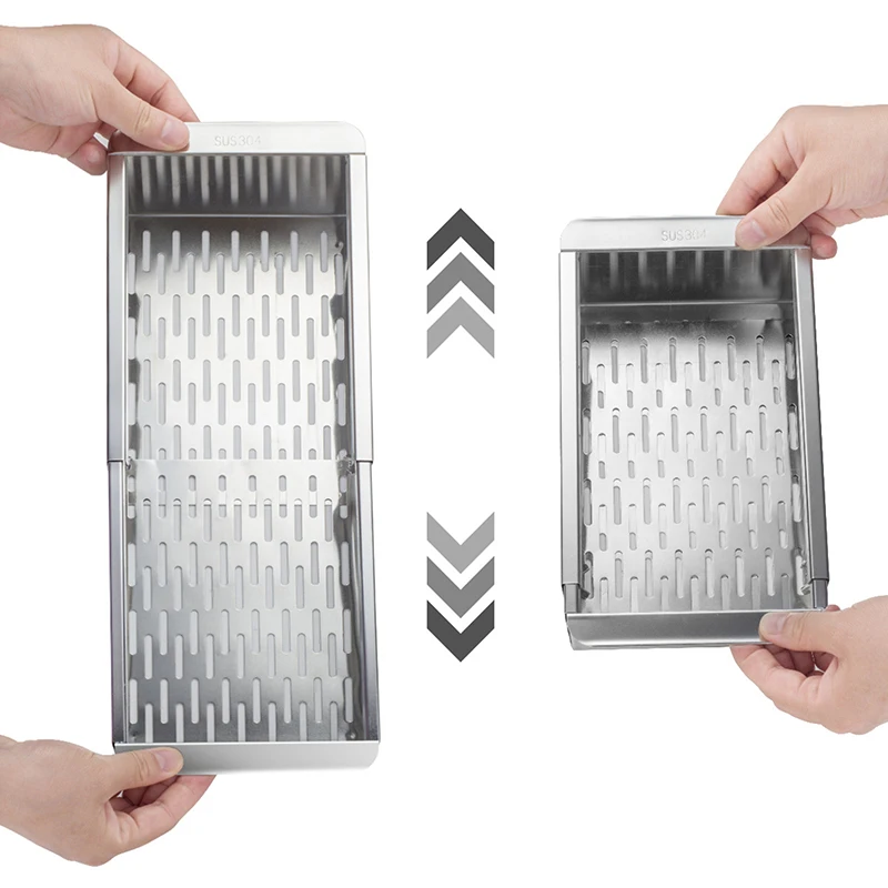 Over The Sink Colander Stainless Steel Expandable Colander Strainer Baskets Food Fruits Vegetables Noodle Pasta Drain Basket
Over The Sink Colander Stainless Steel Expandable Colander Strainer Baskets Food Fruits Vegetables Noodle Pasta Drain Basket