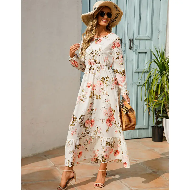 New French Retro Spring Autumn Floral O-Neck Dress Women's Long Sleeve Chiffon Dresses Office Lady High Waist Slim A-Line Dress
New French Retro Spring Autumn Floral O-Neck Dress Women's Long Sleeve Chiffon Dresses Office Lady High Waist Slim A-Line Dress