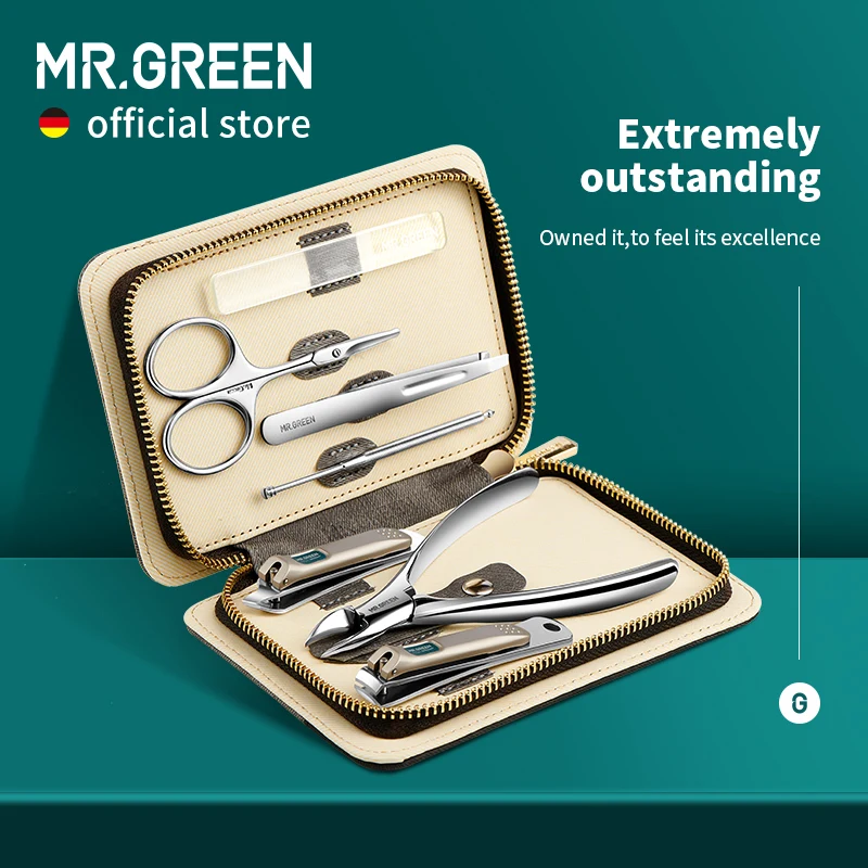 Фото Маникюрный набор MR.GREEN инструментов из нержавеющей стали для педикюра и Дорожный