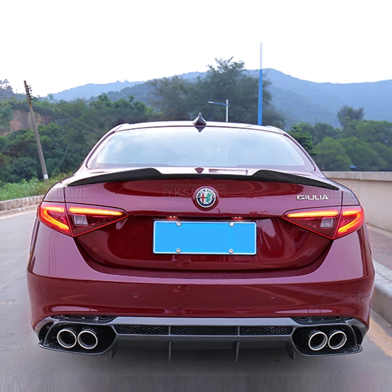 Carbon Fiber / FRP Car Rear Spoiler Wing Trunk Lip for Alfa Romeo Giulia Spoiler Sedan 2015 - 2017 Rear Trunk Spoiler Boot Wing
Carbon Fiber / FRP Car Rear Spoiler Wing Trunk Lip for Alfa Romeo Giulia Spoiler Sedan 2015 - 2017 Rear Trunk Spoiler Boot Wing