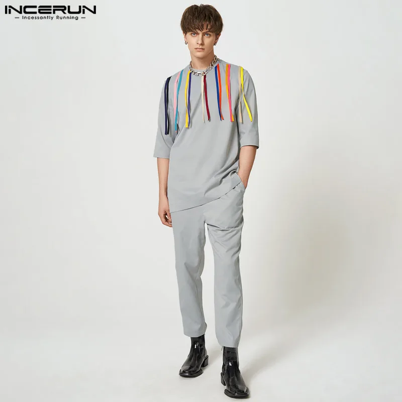 Men Sets INCERUN Tassel Patchwork O-neck 3/4 Sleeve T Shirt & Pants 2PCS Streetwear 2023 Fashion Men Casual Suits S-5XL
Men Sets INCERUN Tassel Patchwork O-neck 3/4 Sleeve T Shirt & Pants 2PCS Streetwear 2023 Fashion Men Casual Suits S-5XL