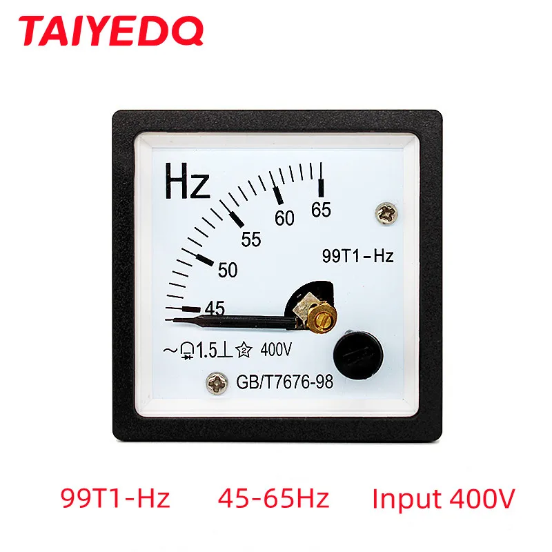 48*48mm AC Frequency Meter Hertz Meters Hz 45-65Hz Input 400V Pointer Type Meter 99T1
48*48mm AC Frequency Meter Hertz Meters Hz 45-65Hz Input 400V Pointer Type Meter 99T1