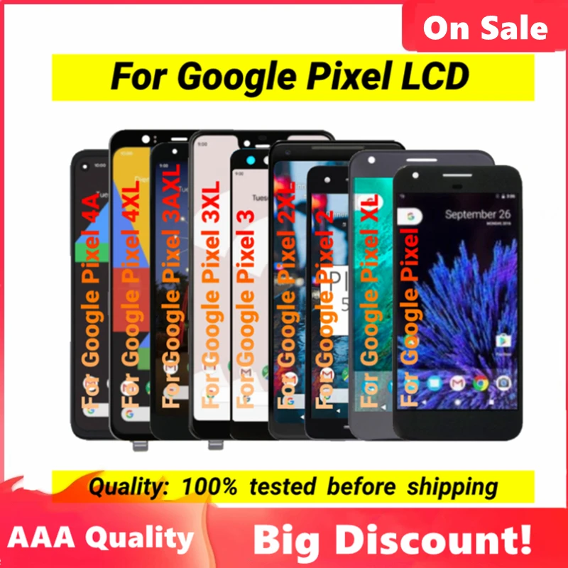 AAA Original AMOLED LCD For Google Pixel XL LCD 2 2XL 3 3XL 3A 3AXL 4 4XL 4A 5G 5 LCD Display Touch Screen LCD Panel Replacement
AAA Original AMOLED LCD For Google Pixel XL LCD 2 2XL 3 3XL 3A 3AXL 4 4XL 4A 5G 5 LCD Display Touch Screen LCD Panel Replacement