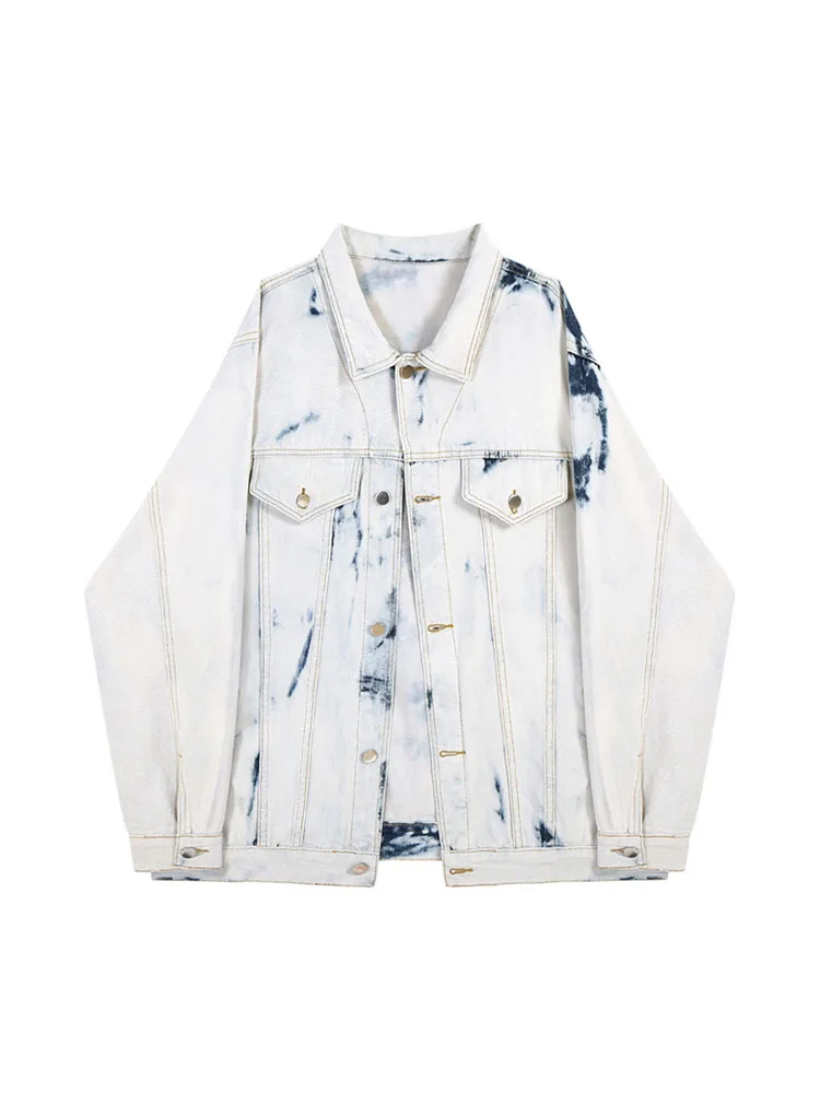 Women Spring Autumn Vintage Tie-dye Denim Jacket Loose Casual Jean Coat Streetwear Fashion Lapel Long Sleeves Outwear Female Y2K
Women Spring Autumn Vintage Tie-dye Denim Jacket Loose Casual Jean Coat Streetwear Fashion Lapel Long Sleeves Outwear Female Y2K