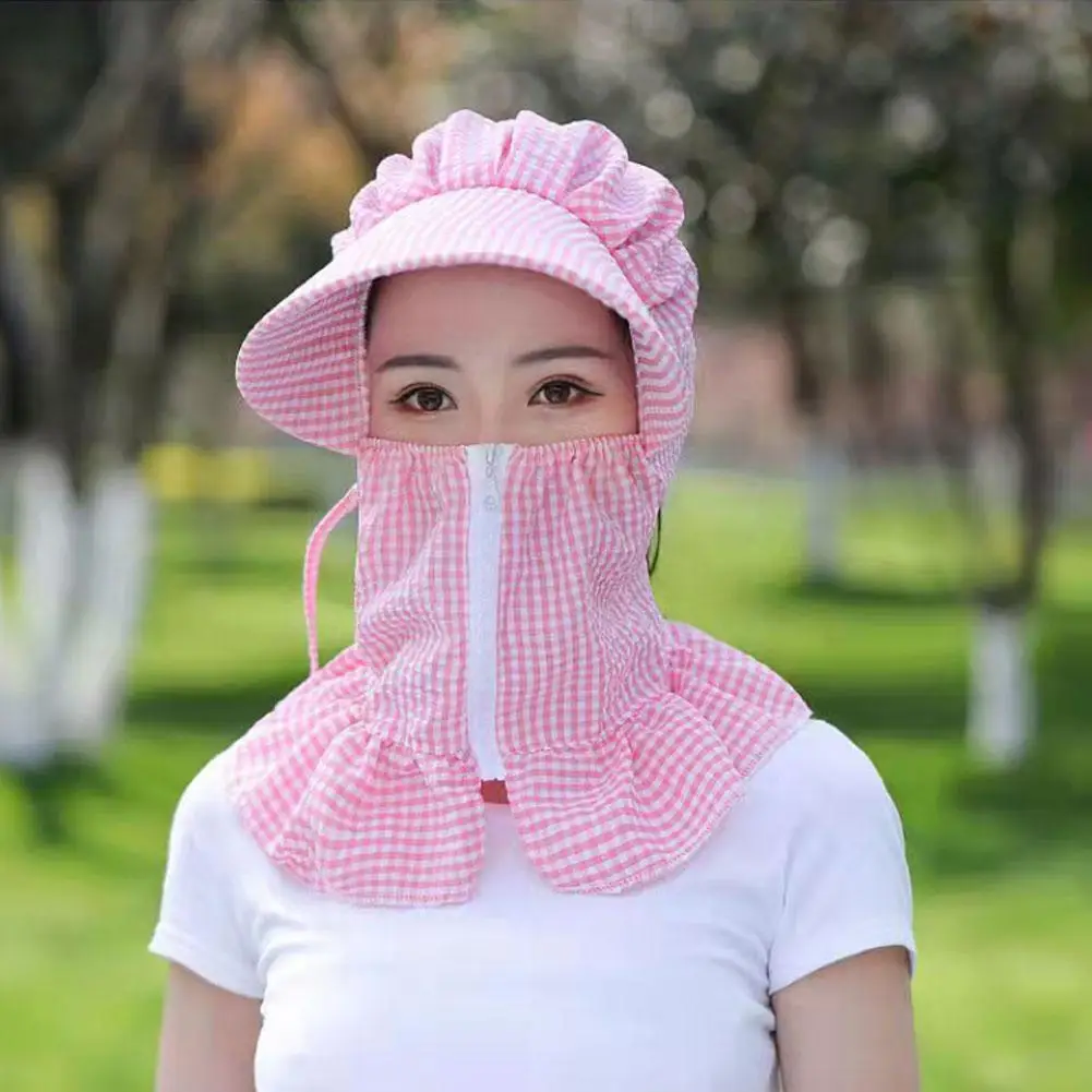 Fashion Women Hat Summer Outdoor Anti-uv Hat Brim Face Screen Neck Foldable Hat Beach Caps Lattice Wide Print H5e8
Fashion Women Hat Summer Outdoor Anti-uv Hat Brim Face Screen Neck Foldable Hat Beach Caps Lattice Wide Print H5e8
