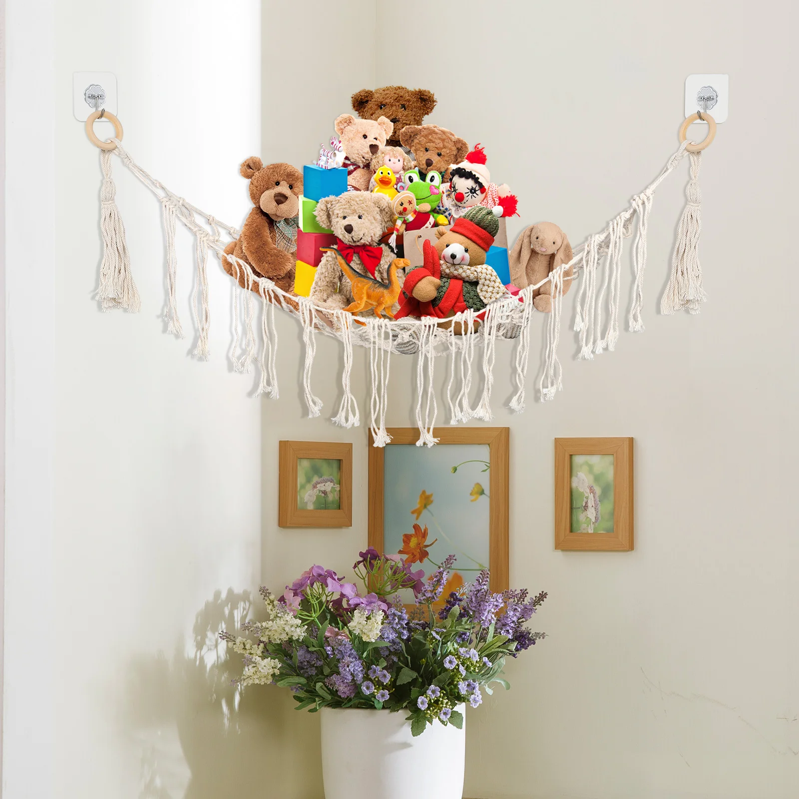 1 Set Organizer Net Cotton Rope Storage Hammock Small Hammock Kid Hammock Corner Hanging Net
1 Set Organizer Net Cotton Rope Storage Hammock Small Hammock Kid Hammock Corner Hanging Net
