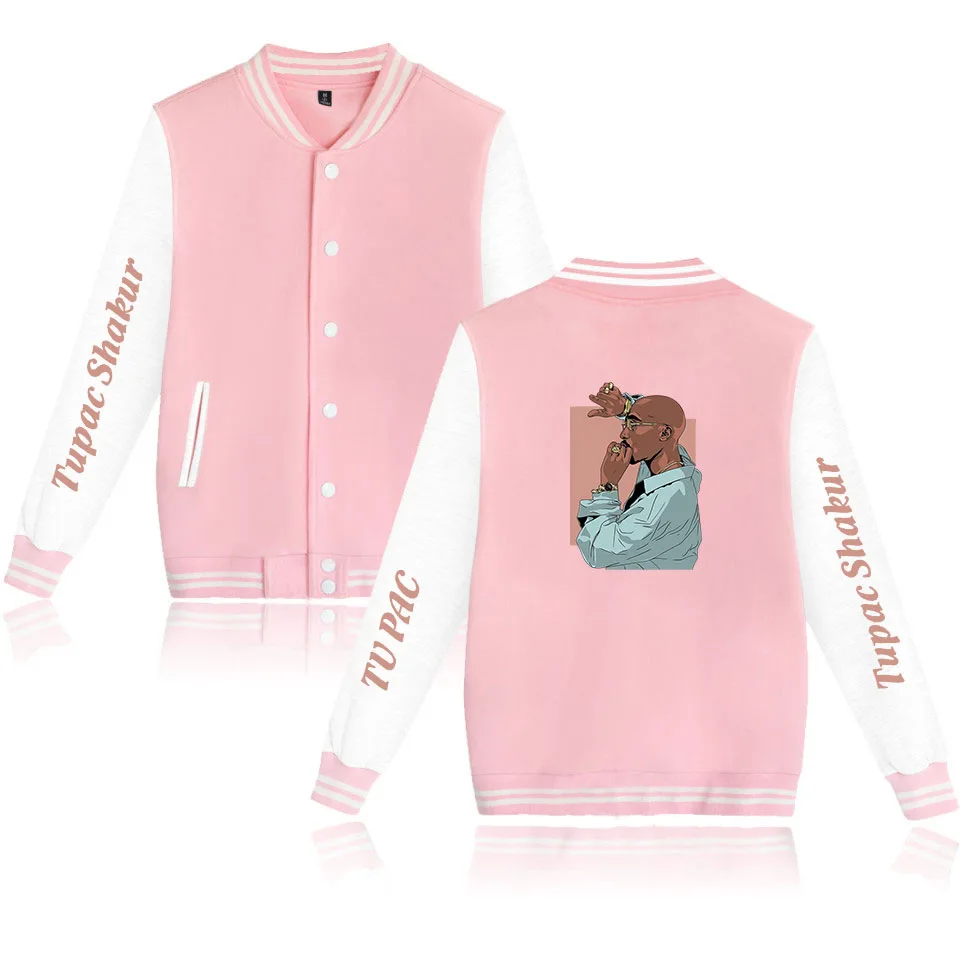 Men Hoodie Rapper 2pac Baseball Uniform Fleece Jacket Women Men Streetwear Hip Hop Long Sleeve Tupac Shakur Pink Hoodie Sweatshi
Men Hoodie Rapper 2pac Baseball Uniform Fleece Jacket Women Men Streetwear Hip Hop Long Sleeve Tupac Shakur Pink Hoodie Sweatshi