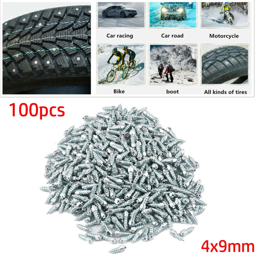 100pc 9mm Screw In Tire Stud Snow Spikes Racing Track Tire Ice Studs Car/Truck/ATV Non-slip Screw Chain Spike For Car Motorcycle
100pc 9mm Screw In Tire Stud Snow Spikes Racing Track Tire Ice Studs Car/Truck/ATV Non-slip Screw Chain Spike For Car Motorcycle