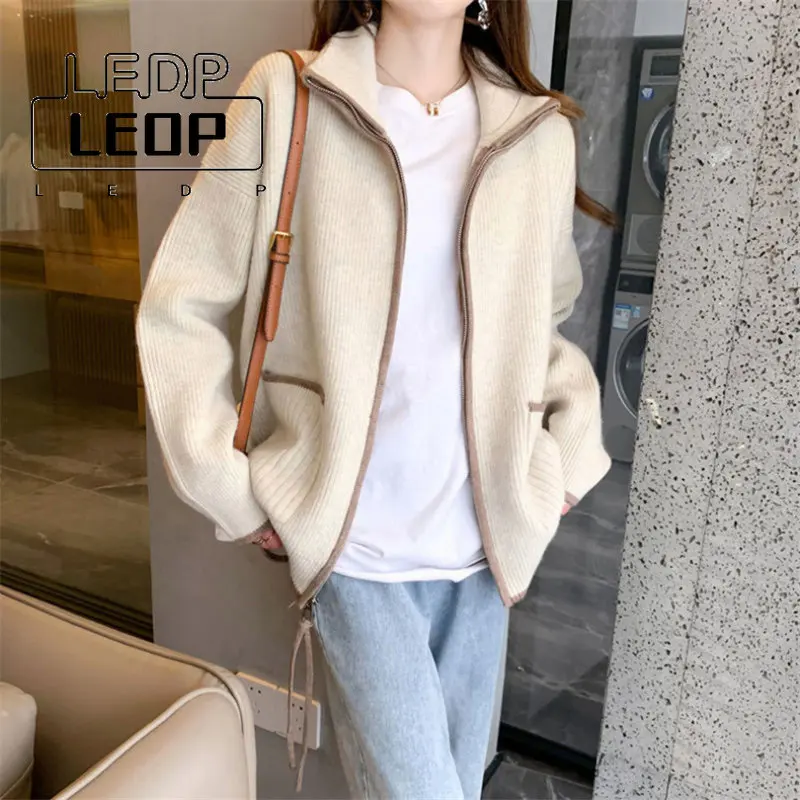 Autumn Turtleneck Sweater Jacket Women's Cardigan Lazy Wind Loose Casual Autumn and Winter Soft Waxy Knit Sweater Zipper Top
Autumn Turtleneck Sweater Jacket Women's Cardigan Lazy Wind Loose Casual Autumn and Winter Soft Waxy Knit Sweater Zipper Top
