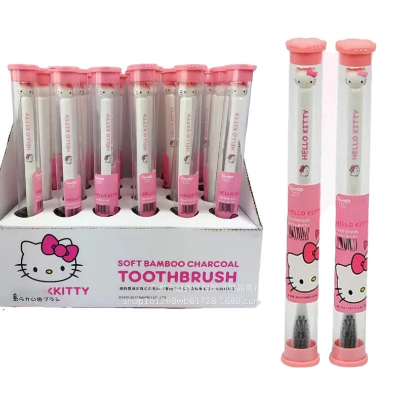 18Cm Sanrios Kawaii Kitty Toothbrush Cartoon Children's Toothbrush Active Bamboo Charcoal Filament Soft Bristle Toothbrush Box
18Cm Sanrios Kawaii Kitty Toothbrush Cartoon Children's Toothbrush Active Bamboo Charcoal Filament Soft Bristle Toothbrush Box