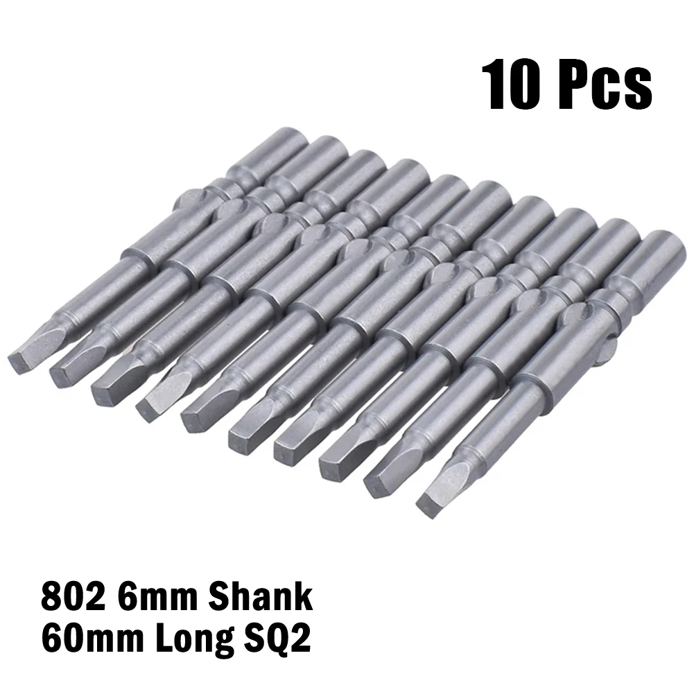 10pcs 60mm SQ2 Screwdriver Sets 802 6mm Shank Magnetic Square Head Electric Screwdriver Head Screw Driver Bits Hand Tools
10pcs 60mm SQ2 Screwdriver Sets 802 6mm Shank Magnetic Square Head Electric Screwdriver Head Screw Driver Bits Hand Tools