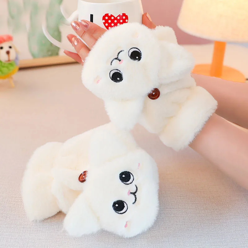 Winter Warm Soft Rabbit Fur Knit Mittens Women Flip Half Finger Driving Gloves Plush Thick Cute Cat Touch Screen Gloves
Winter Warm Soft Rabbit Fur Knit Mittens Women Flip Half Finger Driving Gloves Plush Thick Cute Cat Touch Screen Gloves