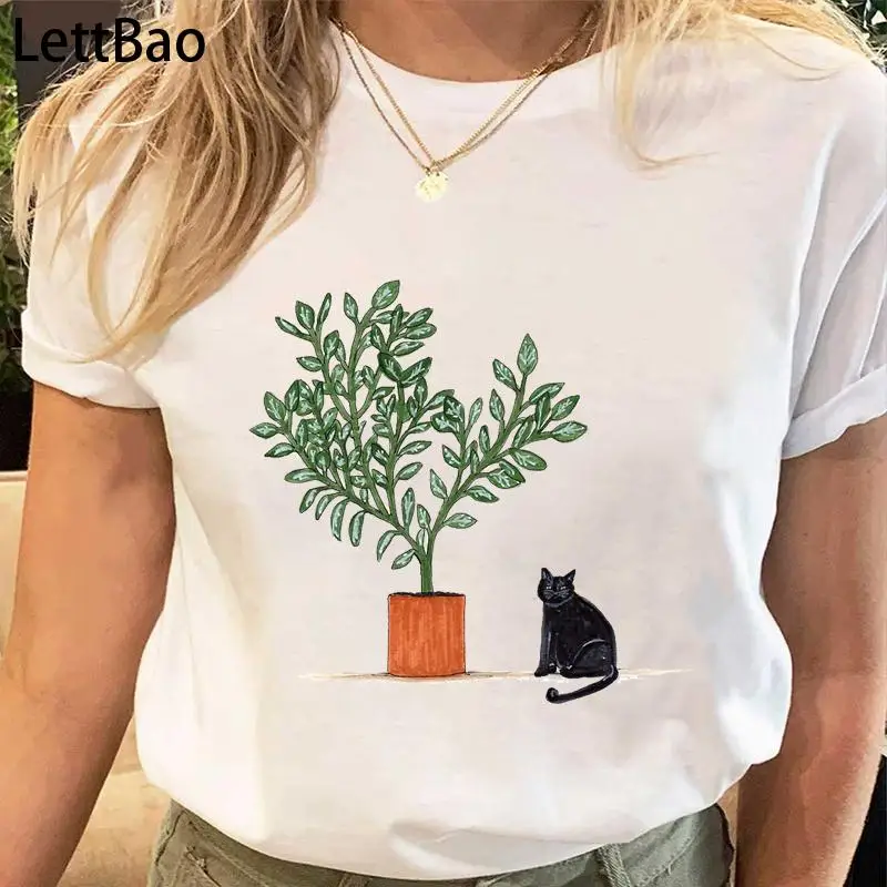 Summer T-shirts Women Cute Cat Cartoon Print Female Clothes Regular Simple Ladies Fashion Harajuku Short Sleeve Tops T-Shirts
Summer T-shirts Women Cute Cat Cartoon Print Female Clothes Regular Simple Ladies Fashion Harajuku Short Sleeve Tops T-Shirts
