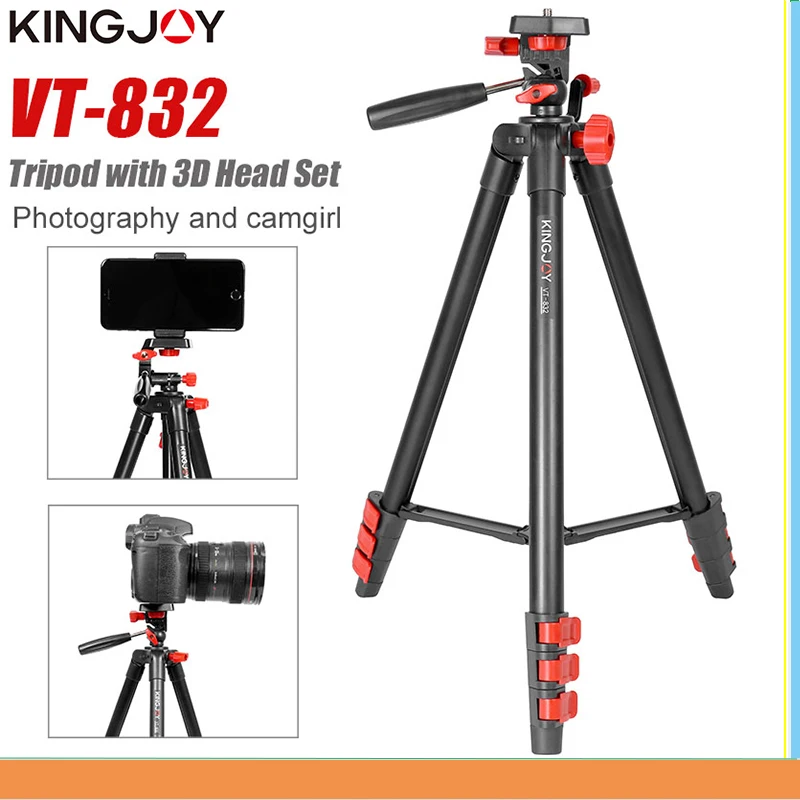 KINGJOY VT-832 Camera Tripod Phone Stand Holder Portable Desktop Mobile Phone Tripode For iPhone Video Camera Lightweight Tripod
KINGJOY VT-832 Camera Tripod Phone Stand Holder Portable Desktop Mobile Phone Tripode For iPhone Video Camera Lightweight Tripod