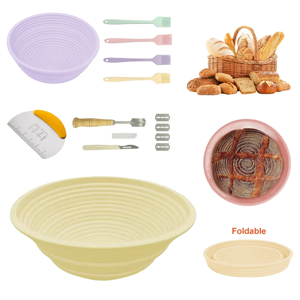 Silicone Bread Proofing Basket Collapsible Sourdough Bread Baking Basket Dishwasher Safe Proofing Bowl Containers Safe Baking
Silicone Bread Proofing Basket Collapsible Sourdough Bread Baking Basket Dishwasher Safe Proofing Bowl Containers Safe Baking