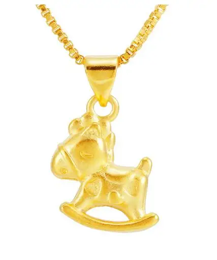 Pure copper fashion brass plated 24K gold Trojan horse girls Vietnam Gold Pendant imitation 3D hard gold cute Horse Pendant Jew
Pure copper fashion brass plated 24K gold Trojan horse girls Vietnam Gold Pendant imitation 3D hard gold cute Horse Pendant Jew
