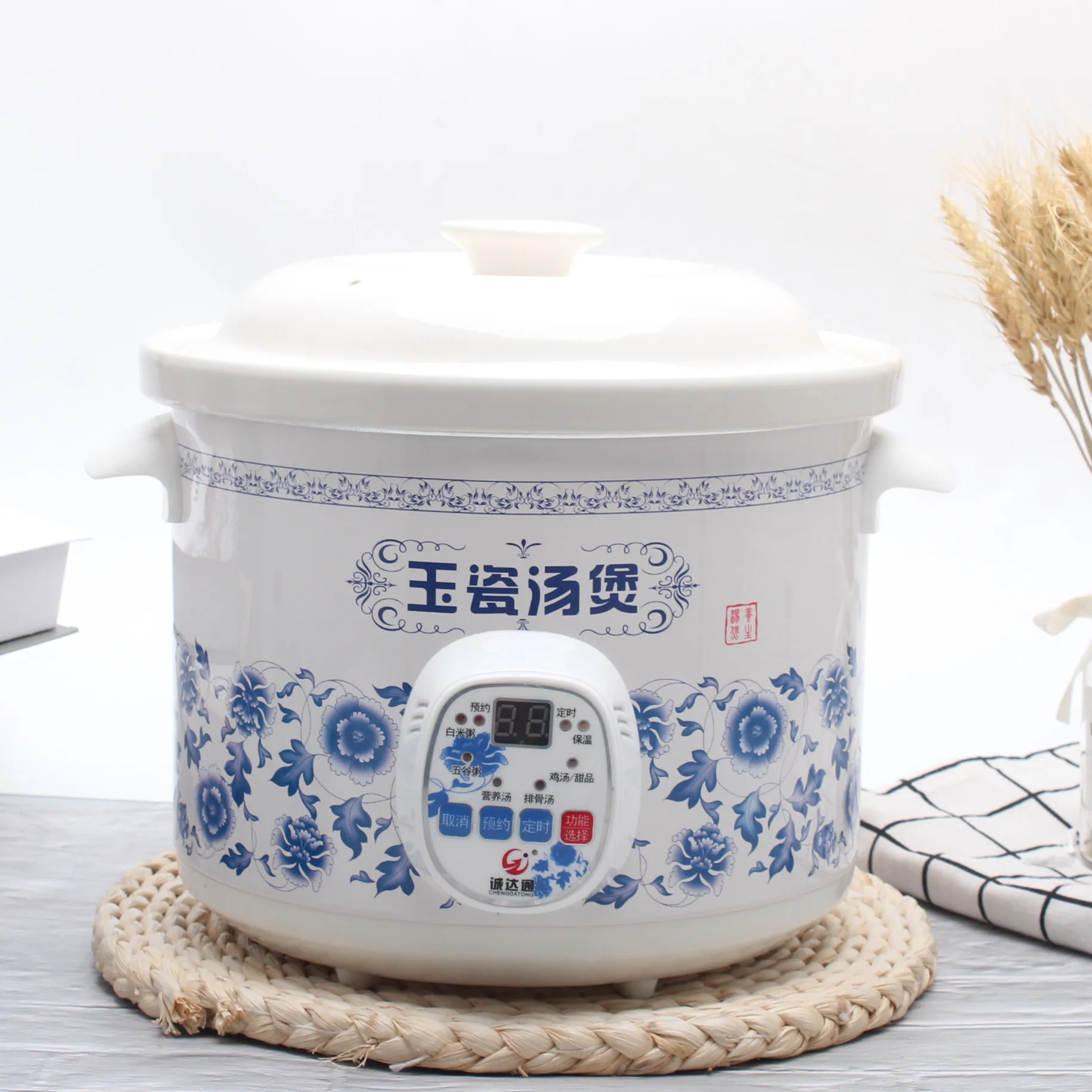 Food Cooking Maker Intelligent Electric Stew BB Booking Health Pot Of Porridge Simmering Insulation Automatic White Porcelain
Food Cooking Maker Intelligent Electric Stew BB Booking Health Pot Of Porridge Simmering Insulation Automatic White Porcelain