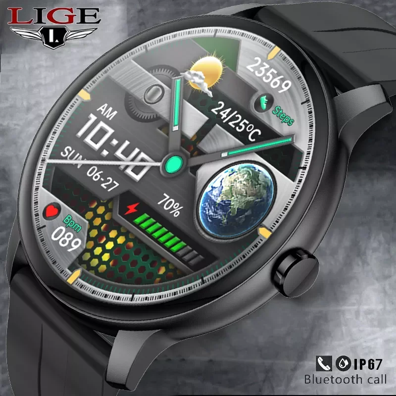 LIGE New Smart Watch Men Full Touch Screen Sport Fitness Watch IP67 Waterproof Bluetooth Call For Android ios smartwatch Men+box
LIGE New Smart Watch Men Full Touch Screen Sport Fitness Watch IP67 Waterproof Bluetooth Call For Android ios smartwatch Men+box