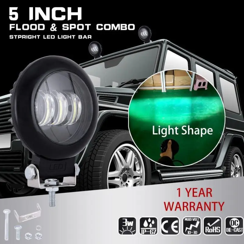 30W Car LED Off Road Work Lights Round Spotlight for Motorcycle Truck ATV Driving Fog Light Truck Light System Auto Acessories
30W Car LED Off Road Work Lights Round Spotlight for Motorcycle Truck ATV Driving Fog Light Truck Light System Auto Acessories