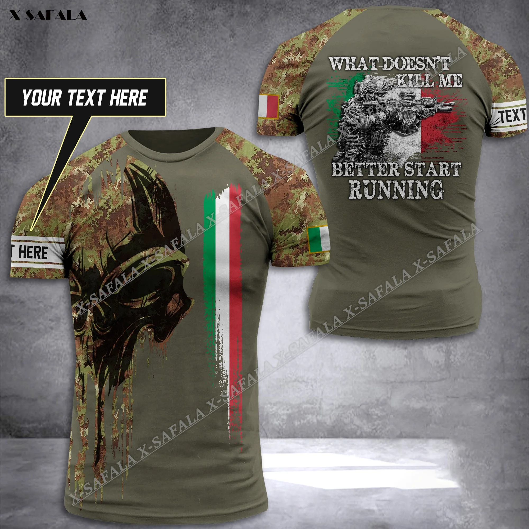 

Austria Belgium Belgian Italian Skull Military Soldier ARMY Camo VETERAN Flag 3D Print T Shirt Men Top Tee Clothing Breathable