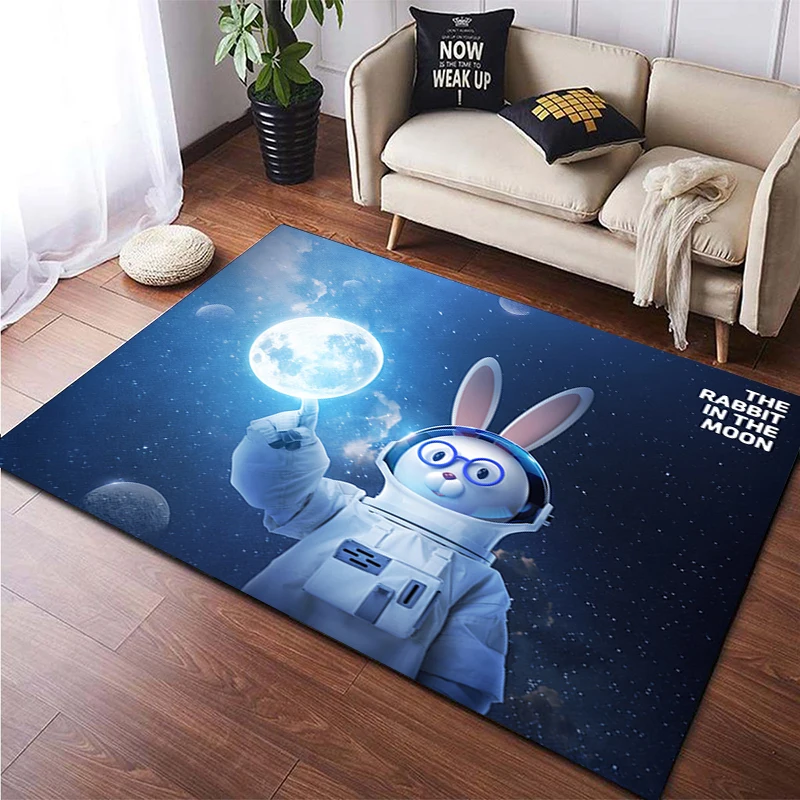 Cartoon Astronaut Rabbit Painting Carpet for Living Room Large Area Rug Black Soft Carpet Home Decoration Mats Boho Rugs Picnic
Cartoon Astronaut Rabbit Painting Carpet for Living Room Large Area Rug Black Soft Carpet Home Decoration Mats Boho Rugs Picnic