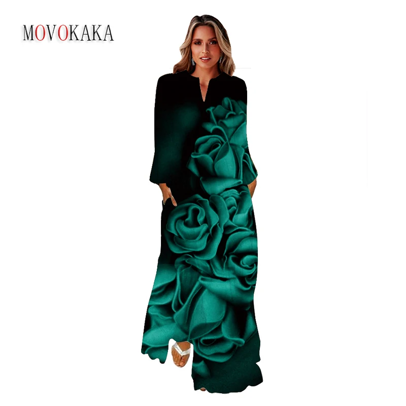MOVOKAKA Woman Elegant Spring Autumn Long Dress Vintage Party Beach Casual Holiday Rose Print Vestidos Long Sleeve V Neck Dress
MOVOKAKA Woman Elegant Spring Autumn Long Dress Vintage Party Beach Casual Holiday Rose Print Vestidos Long Sleeve V Neck Dress