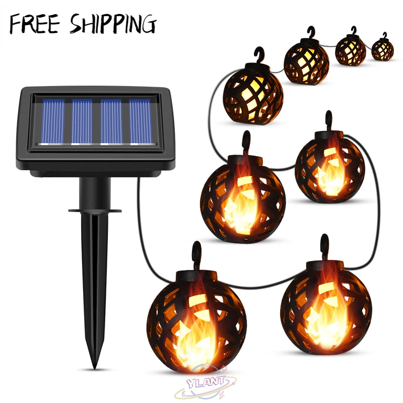 YLANT Solar String Lights LED Outdoor Waterproof Flickering Flame Hanging Solar Lantern Lamp with 8 Ball for Patio Garden Yard
YLANT Solar String Lights LED Outdoor Waterproof Flickering Flame Hanging Solar Lantern Lamp with 8 Ball for Patio Garden Yard